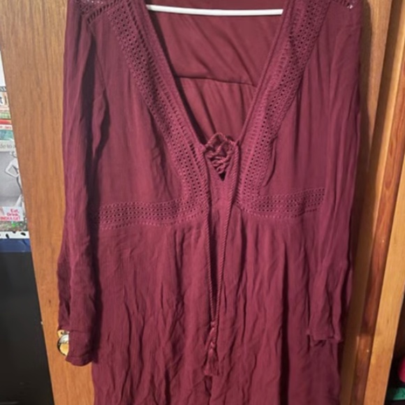 Torrid Mini Gauze Lace-Up Skater Dress- Size 1 - Picture 4 of 6